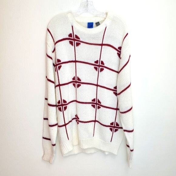 Vintage Gitano Men's knit sweater grid print - Picture 10 of 10